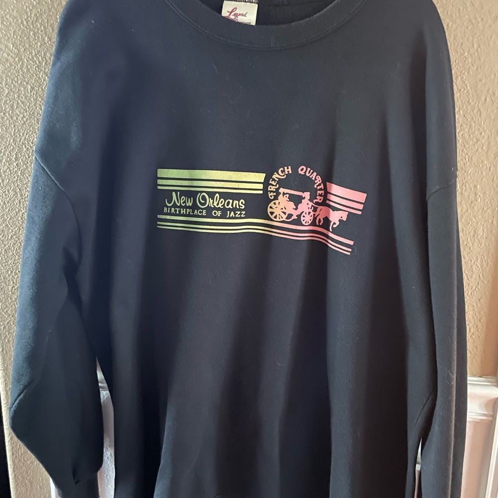 Legend Series New Orleans Place of Jazz Dark Blue Women’s Crewneck Sweatshirt